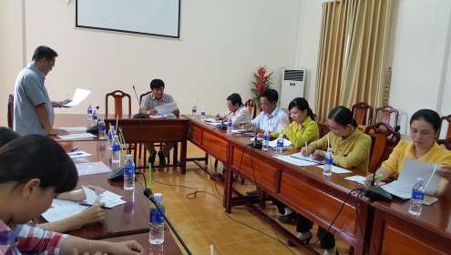 Ban Giám đốc Nhà Thiếu nhi tỉnh Cà Mau làm việc tại huyện Năm Căn