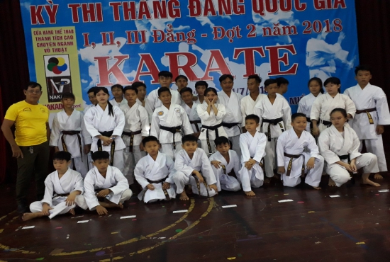 Câu lạc bộ Võ Karatedo Nhà Thiếu nhi tham dự Kỳ thi Thăng đẳng Quốc gia năm 2018