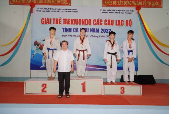 Tham gia Giải trẻ Taekwondo các câu lạc bộ tỉnh Cà Mau năm 2022